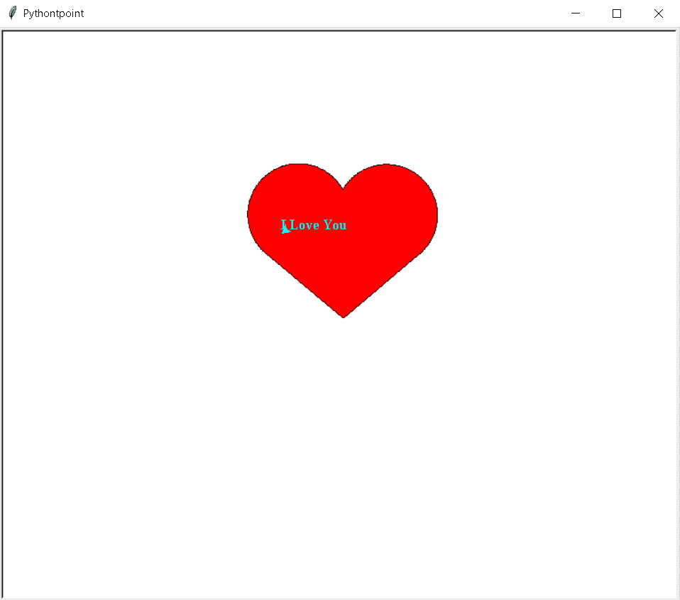 Purpose your loved ones using python turtle