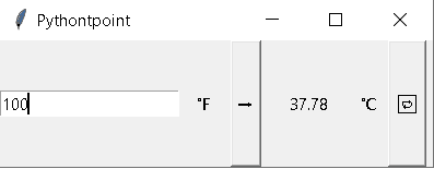 Python Tkinter temperature converter 2 Python Tkinter temperature converter output