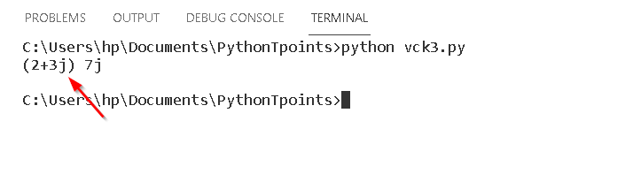 Python Literals 5 Python complex numeric literals