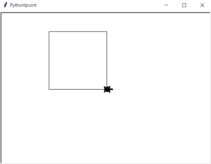 Python turtle square function