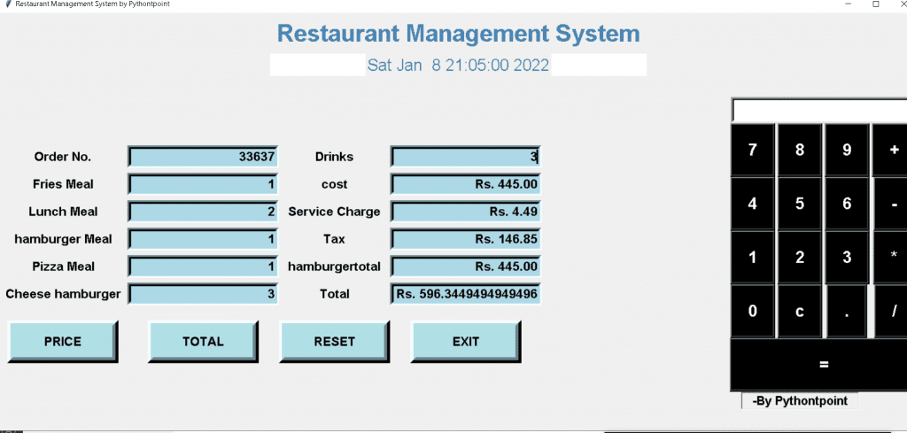 Restaurant Management System Project using Python Tkinter 1 Restaurant Management System
