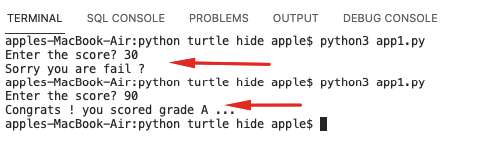 Python If-else statements 9 elif example